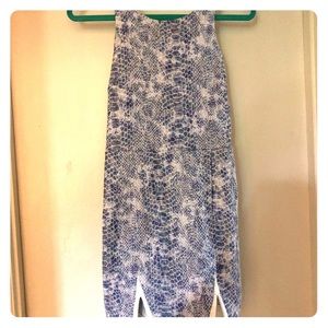 Snakeskin blue mini dress